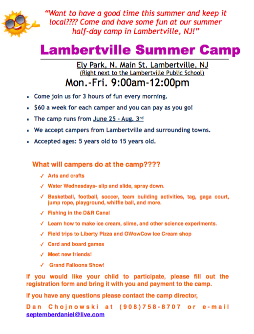 Summer Camp info - Click for PDF